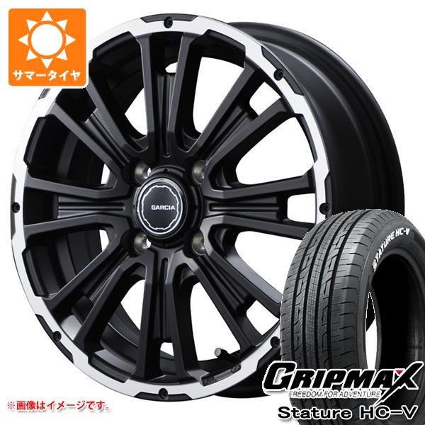 【タイヤ交換対象】ハイゼットカーゴ S320系用 サマータイヤ グリップマックス スタチャー HC-V 145/80R12 80/78Q ホワイトレター SS リボルバーKC 4.0-12 タイヤホイール4本セット