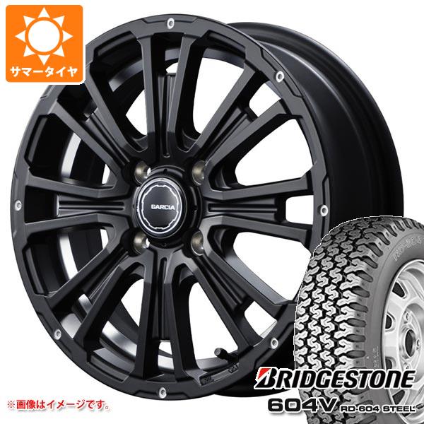 【タイヤ交換対象】キャリイ DA16T用 サマータイヤ ブリヂストン 604V RD-604 スチール 165R14 8PR (165/80R14 97/95N相当) SS リボルバーKC 4.5-14 タイヤホイール4本セット