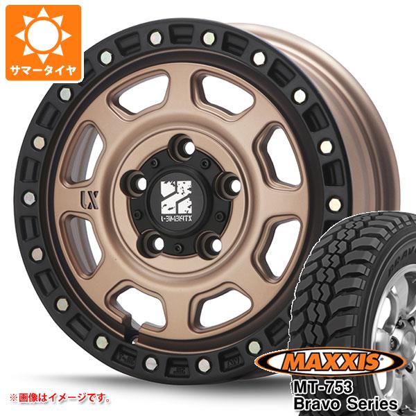 【タイヤ交換対象】タウンエース バン 400系用 サマータイヤ マキシス MT-753 ブラボーシリーズ 185R14C 102/100Q 8PR ブラックサイドウォール MLJ エクストリームJ XJ07 5.0-14 タイヤホイール4本セット