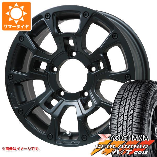 【タイヤ交換対象】ジムニー JB64W用 サマータイヤ ヨコハマ ジオランダー A/T G015 LT225/75R16 115/112R アウトラインホワイトレター Bラグナス BRD 5.5-16 タイヤホイール4本セット