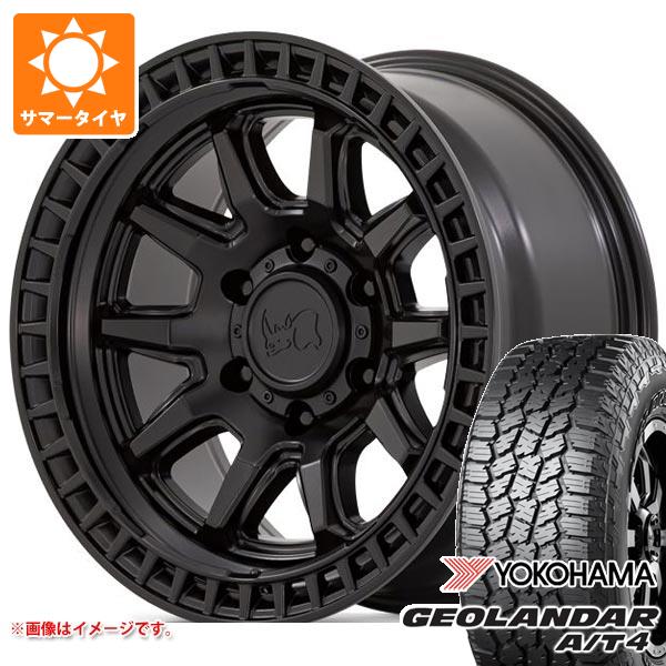 【タイヤ交換対象】ジープ ラングラー JK/JL系用 サマータイヤ ヨコハマ ジオランダー A/T4 G018 LT285/70R17 121/118S アウトラインホワイトレター ブラックライノ キャリコ タイヤホイール4本セット