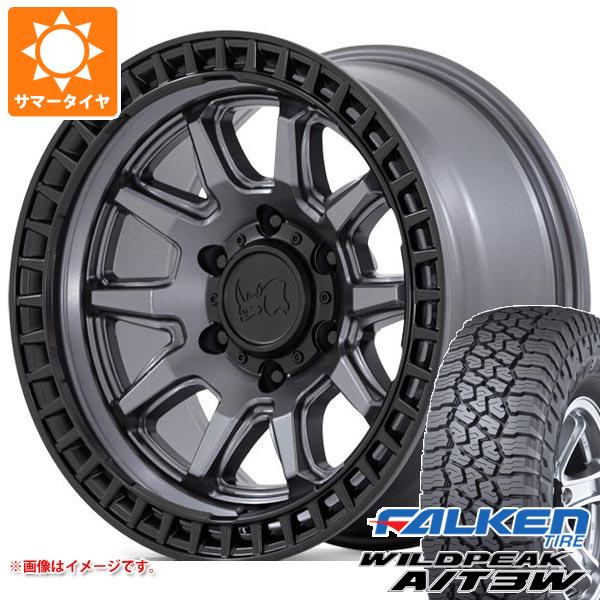 【タイヤ交換対象】ジープ ラングラー JK/JL系用 サマータイヤ ファルケン ワイルドピーク A/T3W LT265/70R17 121/118R ブラックライノ キャリコ タイヤホイール4本セット