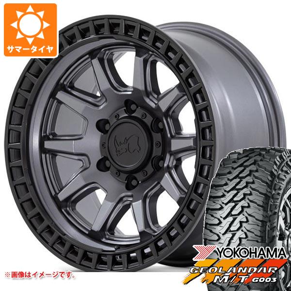 【タイヤ交換対象】ジープ ラングラー JK/JL系用 サマータイヤ ヨコハマ ジオランダー M/T G003 35x12.50R17 LT 121Q ブラックライノ キャリコ タイヤホイール4本セット