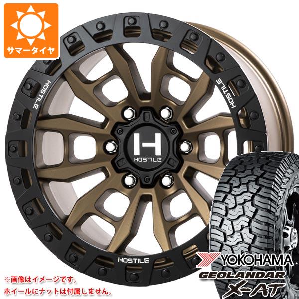 【タイヤ交換対象】5本セット FJクルーザー 10系用 サマータイヤ ヨコハマ ジオランダー X-AT G016 LT285/70R17 121/118Q ブラックレター ホスタイル H129 モハベ 9.0-17 タイヤホイール5本セット