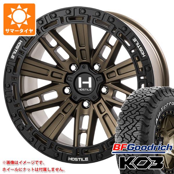 【タイヤ交換対象】5本セット ジープ ラングラー JK/JL系用 サマータイヤ BFグッドリッチ オールテレーンT/A KO3 LT265/70R17 118/115S ホワイトレター ホスタイル H129 モハベ タイヤホイール5本セット