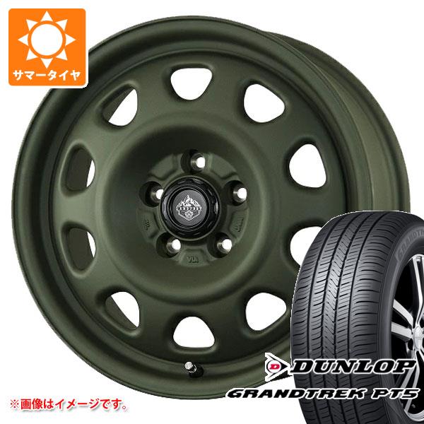 【タイヤ交換対象】CX-5 KE/KF系用 サマータイヤ ダンロップ グラントレック PT5 225/70R16 103H ランドフット SWZ 7.0-16 タイヤホイール4本セット