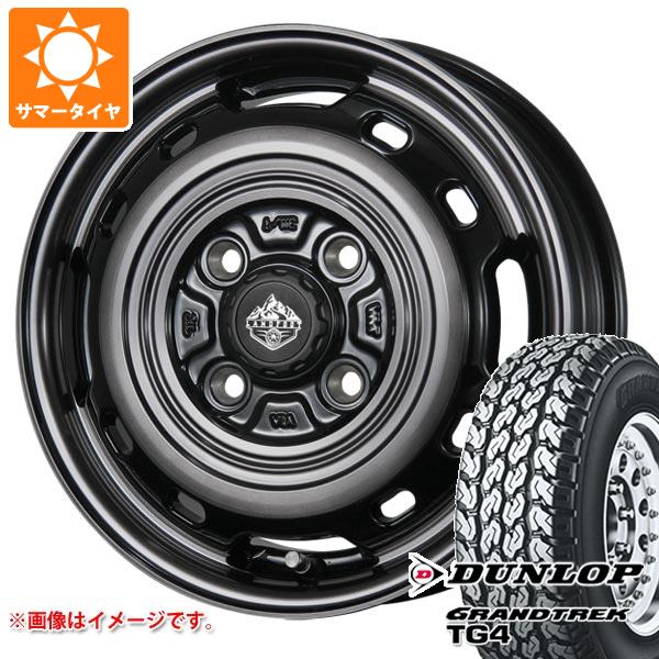 【タイヤ交換対象】キャリイ DA16T用 サマータイヤ ダンロップ グラントレック TG4 155R12 6PR (155/80R12 83/81N相当) ランドフット XFG 3.5-12 タイヤホイール4本セット