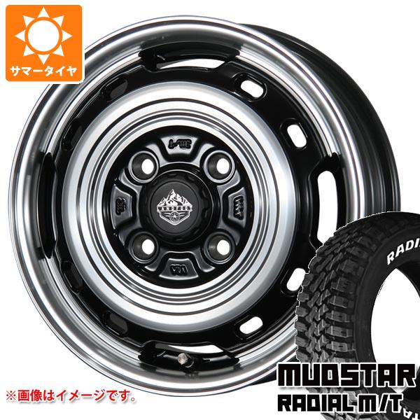 【タイヤ交換対象】キャリイ DA16T用 サマータイヤ マッドスター ラジアル M/T 165/60R15 77S ホワイトレター ランドフット XFG 4.5-15 タイヤホイール4本セット