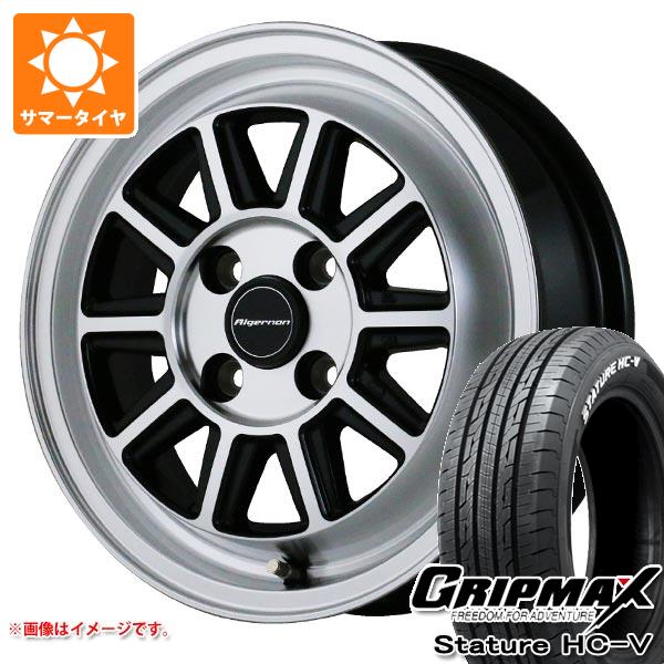 【タイヤ交換対象】ハイゼットトラック S500系用 サマータイヤ グリップマックス スタチャー HC-V 145/80R12 80/78Q ホワイトレター ドゥオール フェニーチェ RX4 4.0-12 タイヤホイール4本セット