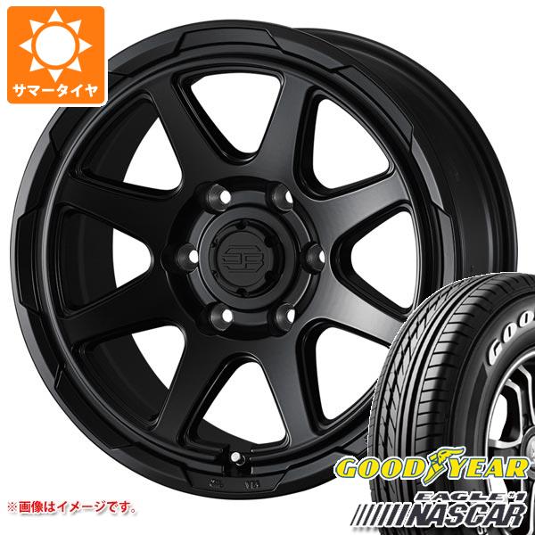 【タイヤ交換対象】ハイエース 200系用 サマータイヤ グッドイヤー イーグル ＃1 ナスカー 195/80R15 107/105L ホワイトレター スタットベルク 6.0-15 タイヤホイール4本セット