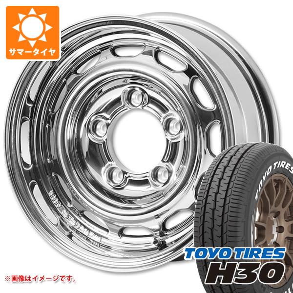 【タイヤ交換対象】5本セット ジムニーシエラ JB74W用 サマータイヤ トーヨー H30 195/80R15 107/105N ホワイトレター アピオ ワイルドボア ベンチュラ 5.5-15 タイヤホイール5本セット