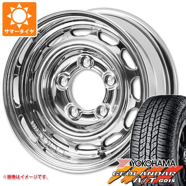 【タイヤ交換対象】5本セット ジムニーシエラ JB74W用 サマータイヤ ヨコハマ ジオランダー A/T G015 195/80R15 96H ブラックレター アピオ ワイルドボア ベンチュラ 5.5-15 タイヤホイール5本セット