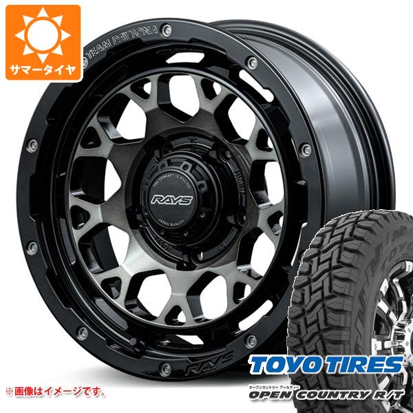 【タイヤ交換対象】ジムニーシエラ JB74W用 2024年製 サマータイヤ トーヨー オープンカントリー R/T 185/85R16 105/103N LT ホワイトレター レイズ デイトナ M9+ 6.0-16 タイヤホイール4本セット