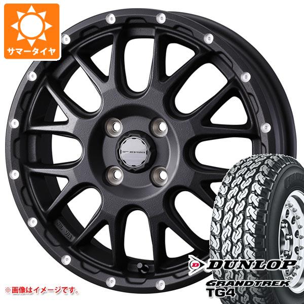 【タイヤ交換対象】キャリイ DA16T用 サマータイヤ ダンロップ グラントレック TG4 155R12 6PR (155/80R12 83/81N相当) マッドヴァンス08 4.0-12 タイヤホイール4本セット