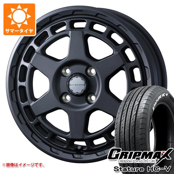 【タイヤ交換対象】ハイゼットカーゴ S320系用 サマータイヤ グリップマックス スタチャー HC-V 145/80R12 80/78Q ホワイトレター マッドヴァンスX タイプS 4.0-12 タイヤホイール4本セット