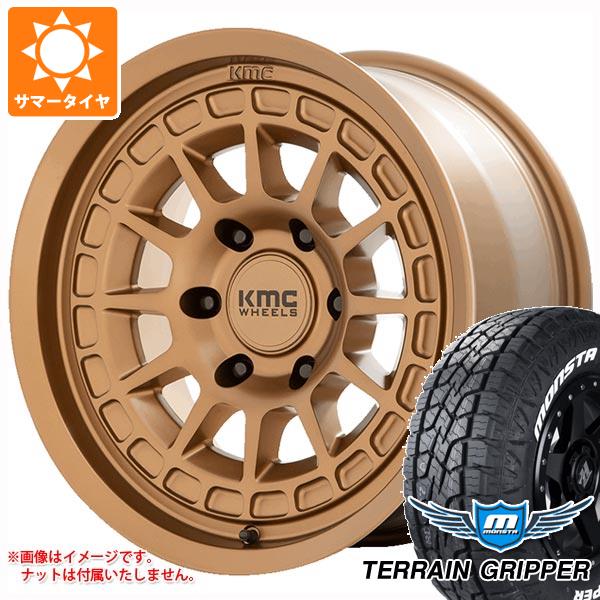 【タイヤ交換対象】5本セット ジープ ラングラー JK/JL系用 サマータイヤ モンスタ テレーングリッパー 265/70R17 115T ホワイトレター KMC KM719 キャニオン タイヤホイール5本セット
