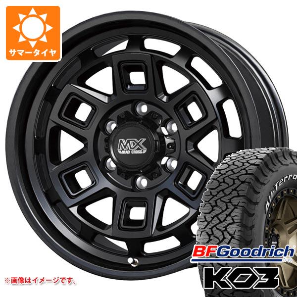 【タイヤ交換対象】ニッサン NV350キャラバン E26用 サマータイヤ BFグッドリッチ オールテレーンT/A KO3 LT195/80R15 107S ホワイトレター マッドクロス アイヴァー 6.0-15 タイヤホイール4本セット