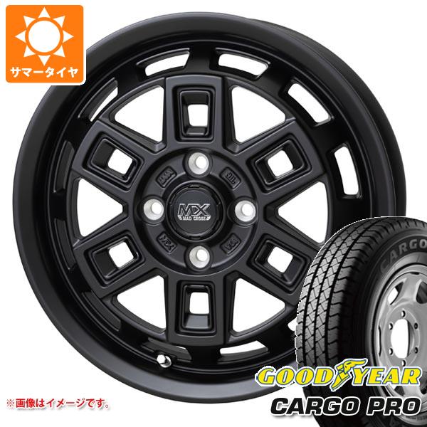 【タイヤ交換対象】キャリイ DA16T用 サマータイヤ グッドイヤー カーゴ プロ 165/80R14 91/90N (165R14 6PR相当) マッドクロス アイヴァー 4.5-14 タイヤホイール4本セット