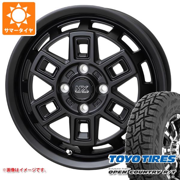 【タイヤ交換対象】キャリイ DA16T用 サマータイヤ トーヨー オープンカントリー R/T 145/80R12 80/78N LT ブラックレター (145R12 6PR相当) マッドクロス アイヴァー 4.0-12 タイヤホイール4本セット