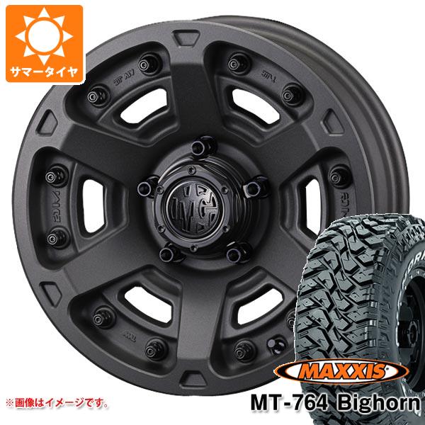 【タイヤ交換対象】サマータイヤ 225/75R16 10PR マキシス MT-764 ビッグホーン アウトラインホワイトレター クリムソン MG アーマー FF 7.0-16 タイヤホイール4本セット