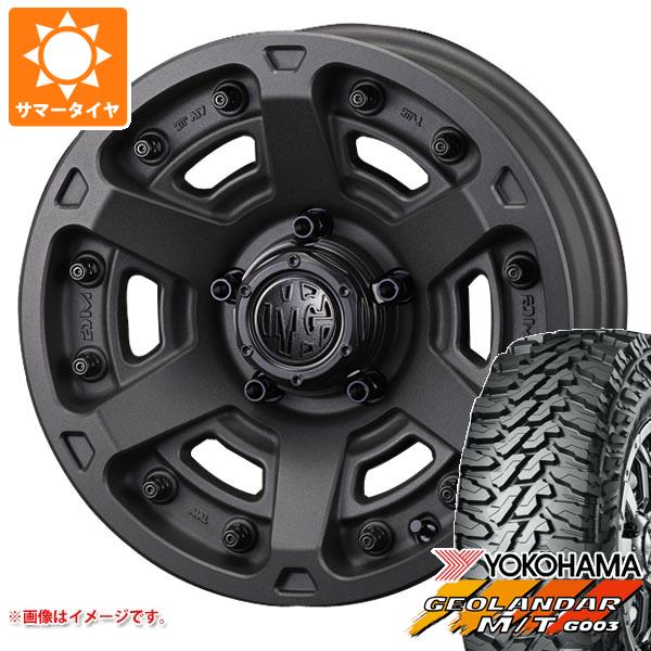 【タイヤ交換対象】5本セット ジムニーシエラ JB74W用 サマータイヤ ヨコハマ ジオランダー M/T G003 LT225/75R16 115/112Q クリムソン MG アーマー FF 6.0-16 タイヤホイール5本セット