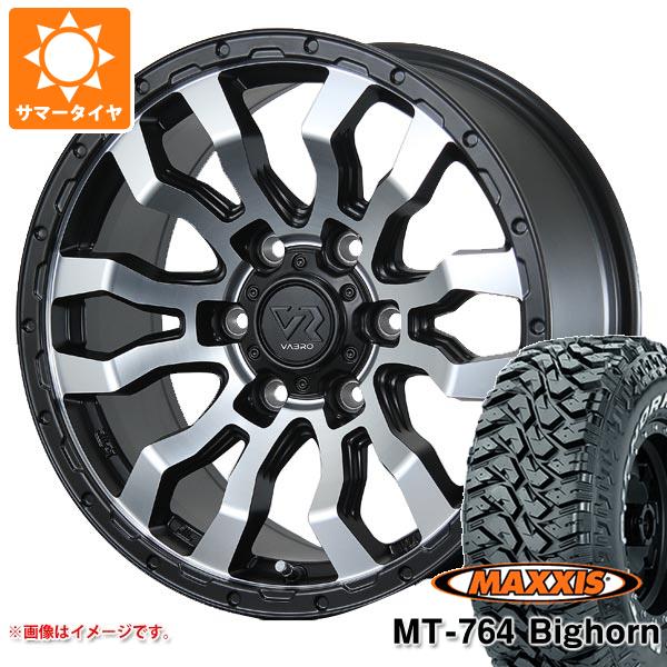 【タイヤ交換対象】サマータイヤ 265/70R17 118/115Q 8PR マキシス MT-764 ビッグホーン ホワイトレター ヴァブロ RR-01 8.0-17 タイヤホイール4本セット