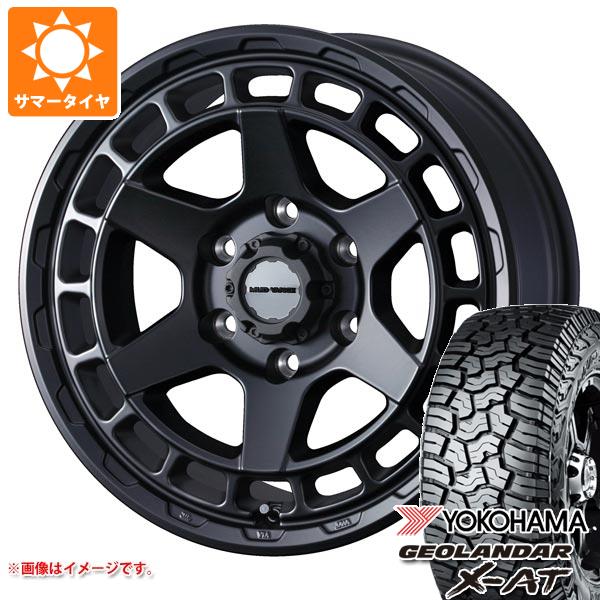 【タイヤ交換対象】ハイラックスサーフ215系用 サマータイヤ ヨコハマ ジオランダー X-AT G016 265/65R17 116T XL ブラックレター マッドヴァンスX タイプS 8.0-17 タイヤホイール4本セット