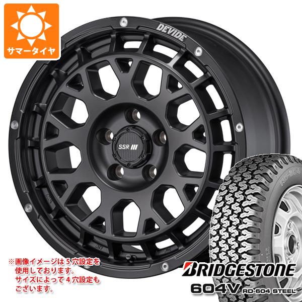 【タイヤ交換対象】キャリイ DA16T用 サマータイヤ ブリヂストン 604V RD-604 スチール 165R14 6PR (165/80R14 91/90N相当) SSR ディバイド G:M 4.5-14 タイヤホイール4本セット
