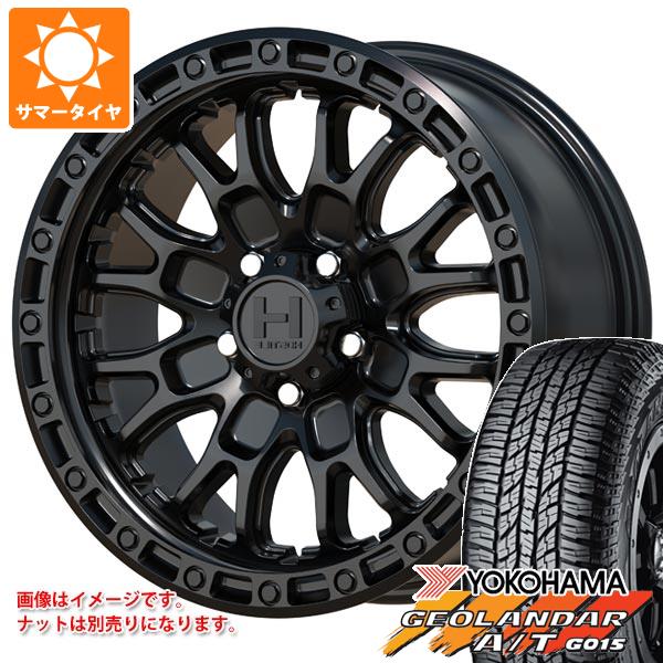 【タイヤ交換対象】エクリプスクロス GK系用 サマータイヤ ヨコハマ ジオランダー A/T G015 225/65R17 102T アウトラインホワイトレター ホスタイル H135 リッジクレスト 8.0-17 タイヤホイール4本セット