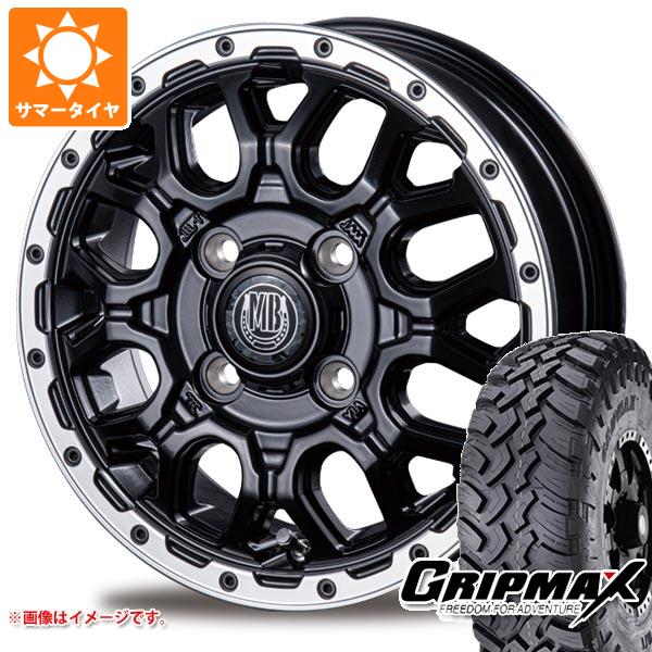 【タイヤ交換対象】ハイゼットトラック S500系用 サマータイヤ グリップマックス マッドレイジ M/T 185R14C 102/100Q ホワイトレター インターミラノ マッドバーン XR-800M 4.5-14 タイヤホイール4本セット