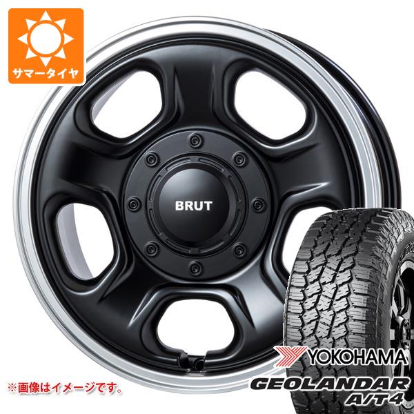 【タイヤ交換対象】ミツビシ エクリプスクロス GK系用 サマータイヤ ヨコハマ ジオランダー A/T4 G018 215/70R16 100H ブラックレター ブルート BR-33 6.5-16 タイヤホイール4本セット