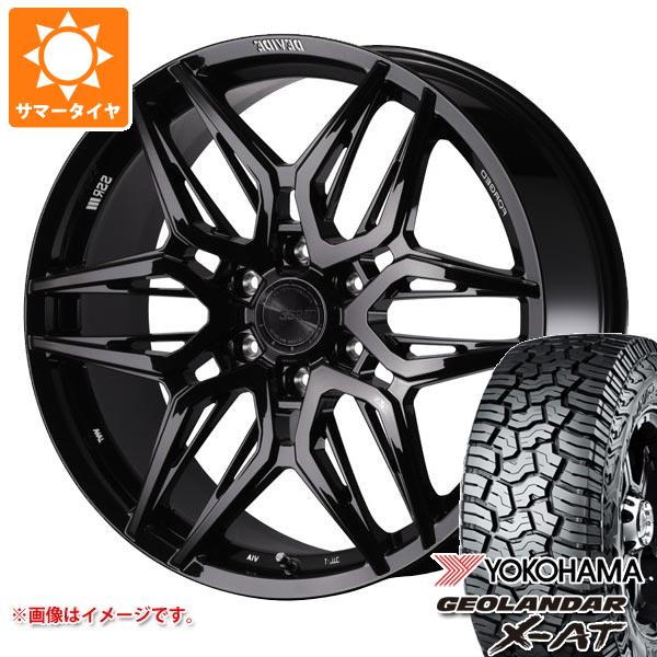 【タイヤ交換対象】トヨタ ランドクルーザー300用 サマータイヤ ヨコハマ ジオランダー X-AT G016 LT275/55R20 120/117Q ブラックレター SSR ディバイド LG-F 9.0-20 タイヤホイール4本セット