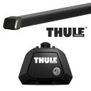 THULE メルセデスベンツ Cクラスワゴン (W204)ルーフレール付 07〜 ルーフキャリア取付1台分セット TH710410+TH7122【沖縄・離島発送不可】