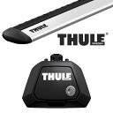 THULE トヨタ ランドクルーザープラド 5ドア ルーフレール付 H14/10〜 ルーフキャリア取付1台分セット TH710410+TH7112【沖縄・離島発送不可】(2)