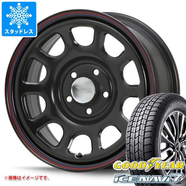 【タイヤ交換対象】2025年製 スタッドレスタイヤ グッドイヤー アイスナビ7 215/65R16 98Q ＆ MLJ デイトナ SS 新型デリカD5対応 7.0-16 タイヤホイール4本セット215/65-16 GOODYEAR ICE NAVI 7