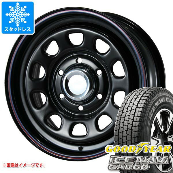 【タイヤ交換対象】ニッサン NV350キャラバン E26用 スタッドレス 2025年製 グッドイヤー アイスナビカーゴ 195/80R15 107/105N MLJ デイトナ SS タイヤホイール4本セット