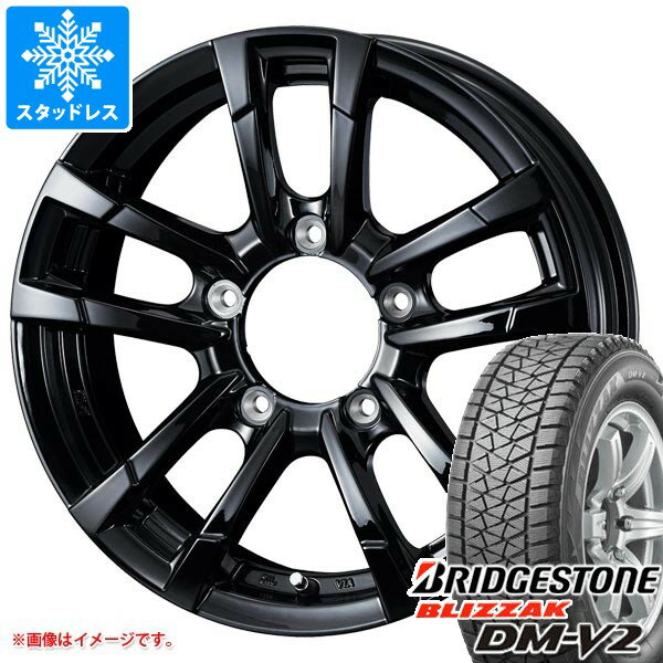 【タイヤ交換対象】5本セット スズキ ジムニーシエラ JB74W用 スタッドレス ブリヂストン ブリザック DM-V2 195/80R15 96Q プロディータ HC2 タイヤホイール5本セット