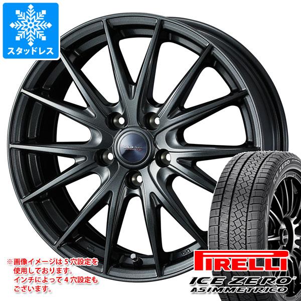 【タイヤ交換対象】スタッドレスタイヤ ピレリ アイスゼロアシンメトリコ 205/60R16 96H XL ＆ ヴェルヴァ スポルト2 6.5-16 タイヤホイール4本セット205/60-16 PIRELLI ICE ZERO ASIMMETRICO