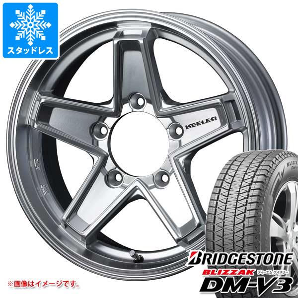 【タイヤ交換対象】ジムニー JB64W用 スタッドレス ブリヂストン ブリザック DM-V3 215/70R16 100Q キーラー タクティクス タイヤホイール4本セット