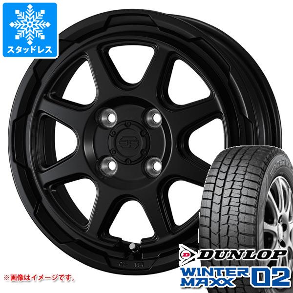 【タイヤ交換対象】エブリイバン DA17V用 スタッドレス 2023年製 ダンロップ ウインターマックス02 WM02 165/60R15 77Q スタットベルク タイヤホイール4本セット