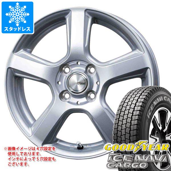 【タイヤ交換対象】NV200バネット M20用 スタッドレス グッドイヤー アイスナビカーゴ 前 165/80R14 91/90N (165R14 6PR相当) 後 165/80R14 97/95N (165R14 8PR相当) シビラ V-88 タイヤホイール4本セット