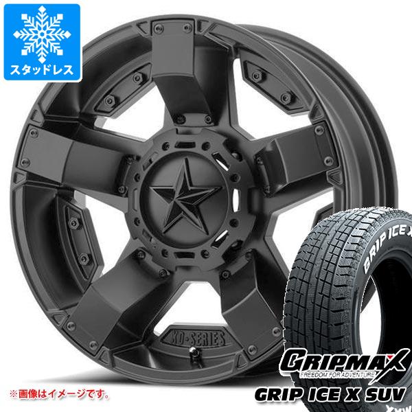 【タイヤ交換対象】スタッドレスタイヤ グリップマックス グリップアイスエックス SUV 265/65R17 112T ホワイトレター ＆ KMC XD811 ロックスター2 8.0-17 タイヤホイール4本セット265/65-17 GRIP MAX GRIP ICE X SUV WL
