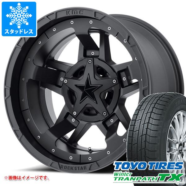 【タイヤ交換対象】デリカD:5用 スタッドレス トーヨー ウィンタートランパス TX 225/65R17 102Q KMC XD827 ロックスター3 タイヤホイール4本セット