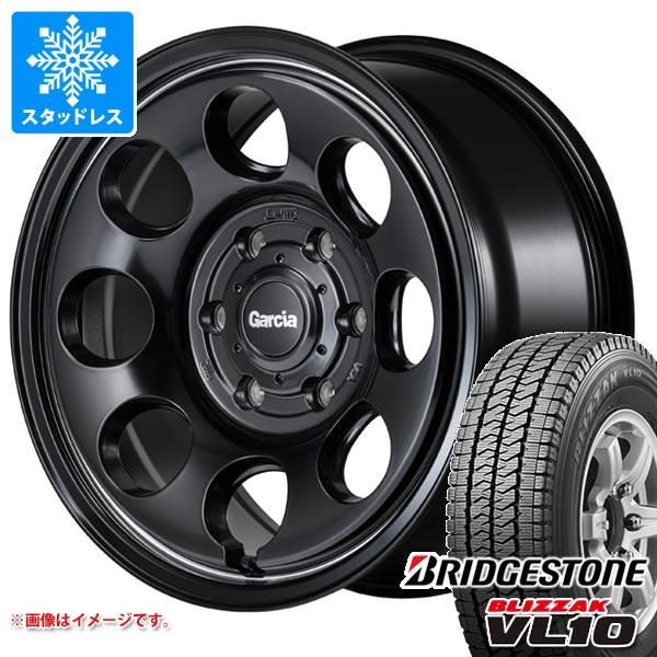 【タイヤ交換対象】ハイエース 200系用 スタッドレス ブリヂストン ブリザック VL10 195/80R15 107/105N ガルシア パーム8 タイヤホイール4本セット