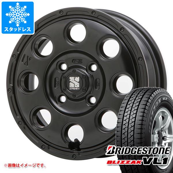 【タイヤ交換対象】ハイゼットカーゴ S320系用 スタッドレス ブリヂストン ブリザック VL1 145R12 8PR (145/80R12 86/84N相当) MLJ エクストリームJ KK03 タイヤホイール4本セット