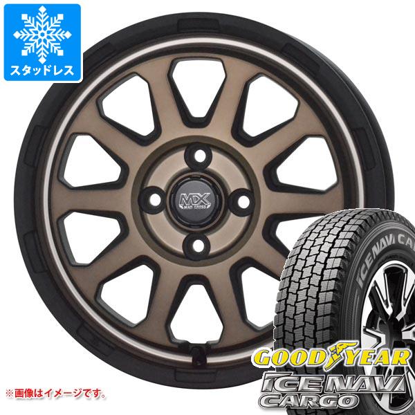 【タイヤ交換対象】キャリイ DA16T用 スタッドレス グッドイヤー アイスナビカーゴ 145/80R12 80/78N (145R12 6PR相当) マッドクロスレンジャー タイヤホイール4本セット