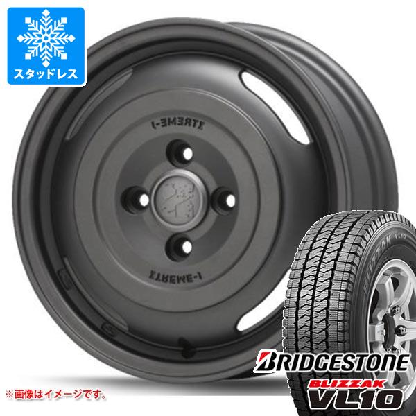 【タイヤ交換対象】ハイゼットカーゴ S320系用 スタッドレス ブリヂストン ブリザック VL10 145/80R12 80/78N (145R12 6PR相当) MLJ エクストリームJ ジャーニー タイヤホイール4本セット