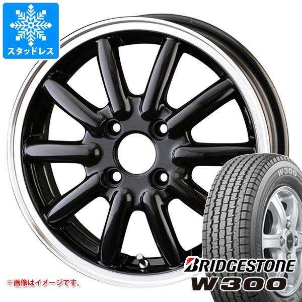 【タイヤ交換対象】キャリイ DA16T用 スタッドレス ブリヂストン W300 145/80R12 80/78N (145R12 6PR相当) ドゥオール フェニーチェ RX1 タイヤホイール4本セット