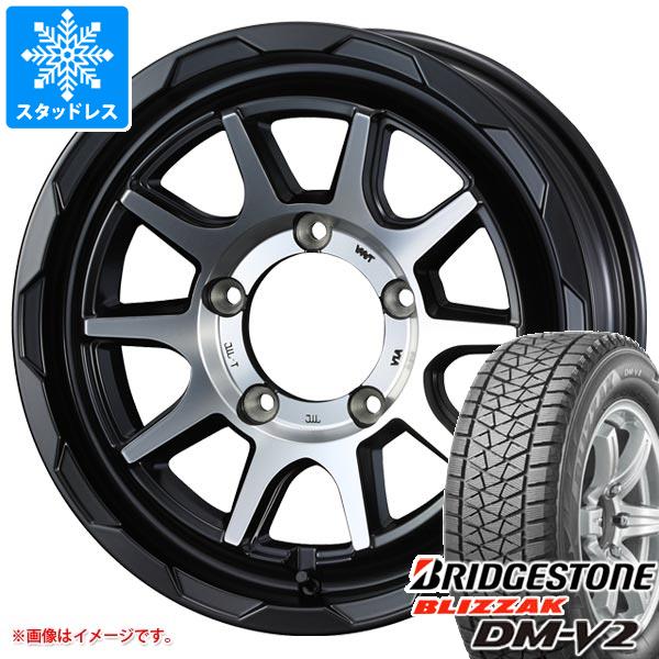 【タイヤ交換対象】ジムニーシエラ JB74W用 スタッドレス ブリヂストン ブリザック DM-V2 195/80R15 96Q マッドヴァンス06 タイヤホイール4本セット