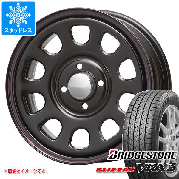 【タイヤ交換対象】エブリイバン DA17V用 スタッドレス ブリヂストン ブリザック VRX3 165/60R14 75Q MLJ デイトナ SS タイヤホイール4本セット